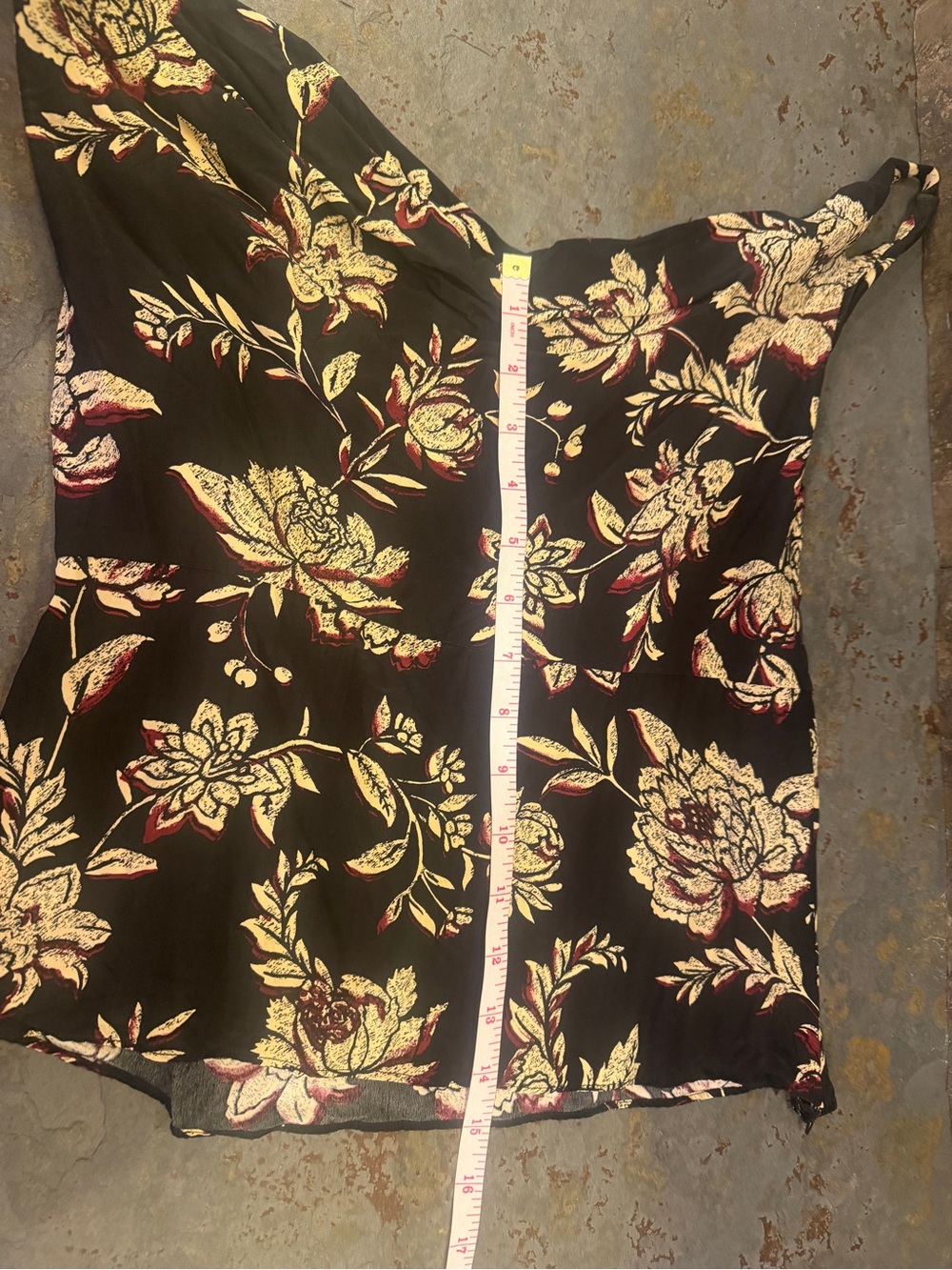 J. Crew Size 6 Black Floral Cowl Neck Camisole with Maroon, Tan Gold Accents - Picture 10 of 11